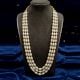 Handcrafted White Glass Bead Layered Necklace